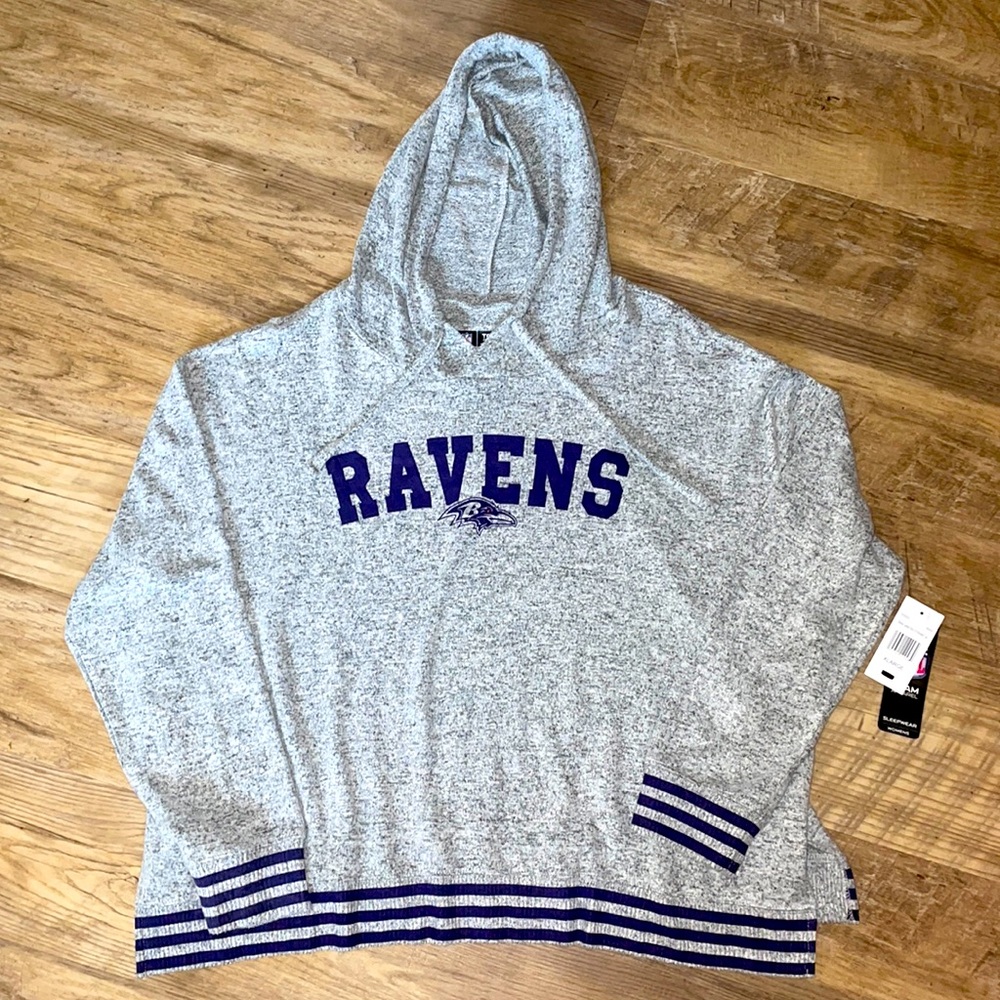 Baltimore Ravens siesta ladies knit l/s hooded top-XL